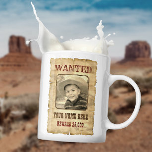 Mug Poster Recherché   Vintage Wild West Modèle photo 