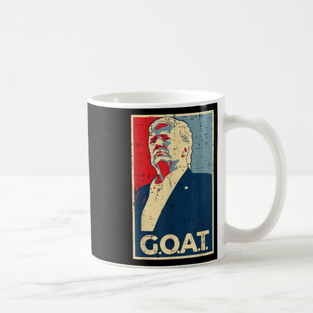 Mug Poster Trump 2024 de la chèvre de Trump - Uni, Bl (Droite)