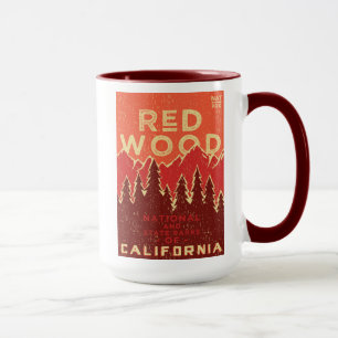 Mug Poster vintage de parc national de séquoia