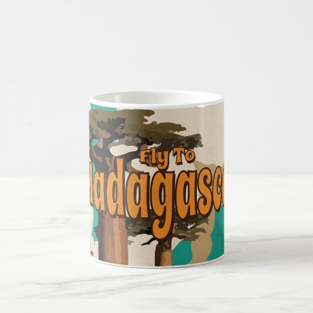 Mug Poster vintage de vacances pour Madagascar (Centre)