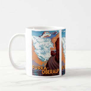 Mug Poster vintage ferroviaire suisse de Furka Oberalp