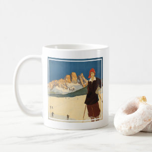 Mug Poster Vintage voyage De Cortina D'ampezzo, Italie