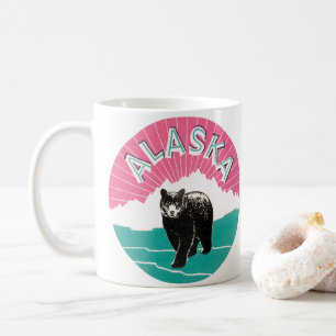 Mug Poster Vintage voyage, Ours noir de l'Alaska en ne