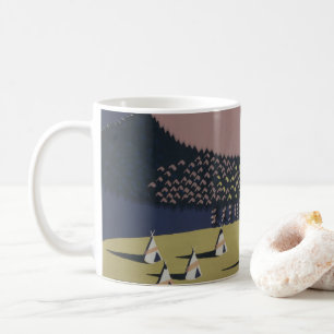 Mug Poster Vintage voyage Promouvoir Les Voyages Au Mo