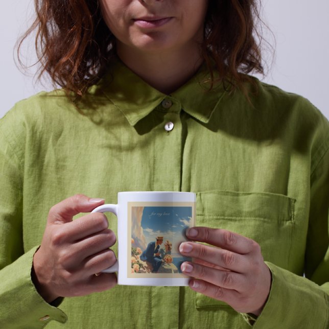 Mug Poster Vintage voyage, Valentine personnalisable (Créateur téléchargé)