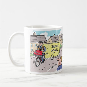 Mug Postman avec Dessin de Courrier indésirable.