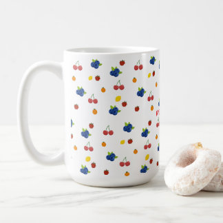 Mug Pot à bonbons à motif de cerises et de baies Kawai