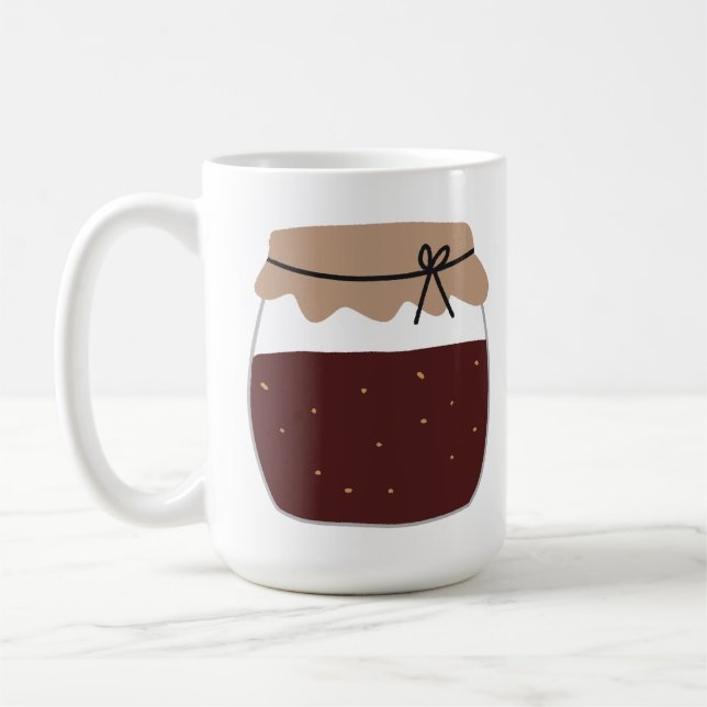 Mug Pot de confiture de fruits faits maison pour la dé (Gauche)