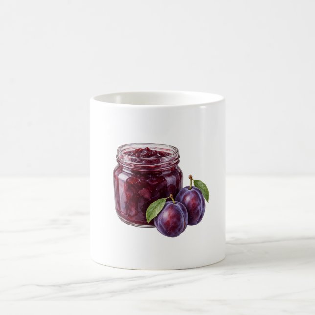Mug Pot de confiture de prunes et prunes mûres (Centre)