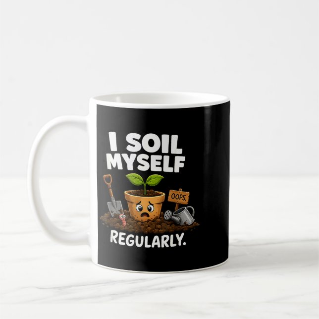 Mug Pot de plante drôle de terre pour jardinier déjant (Gauche)