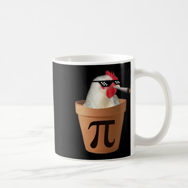 Mug Pot de poulet tarte amusant Math Pi Jour (Droite)