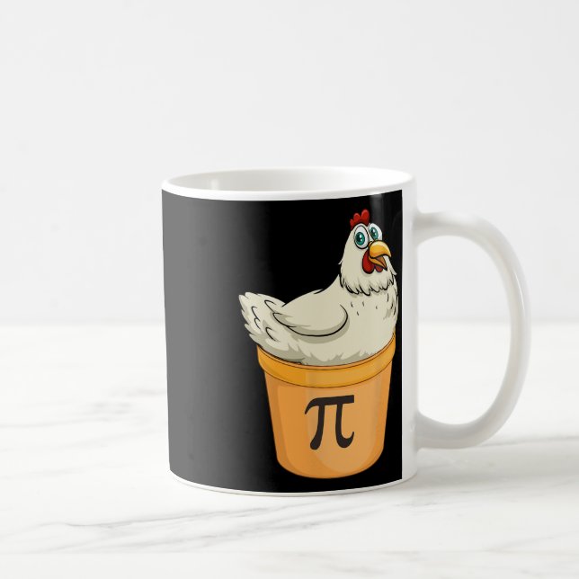 Mug Pot de poulet tarte amusant Math Pun Pi de poulet  (Droite)