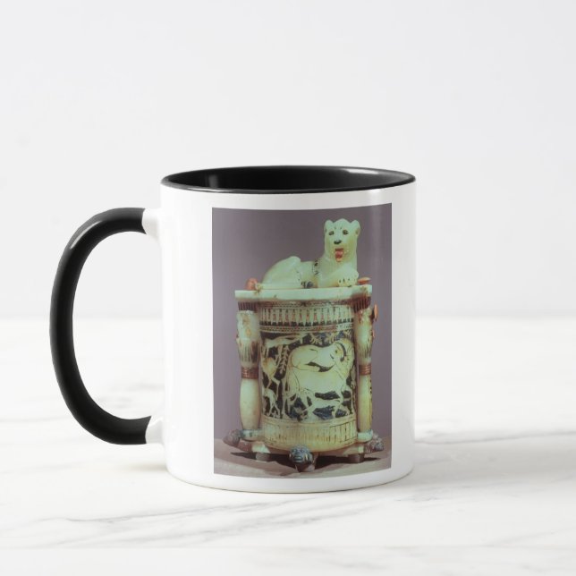 Mug Pot d'onguent avec un chiffre de le roi comme lion (Gauche)