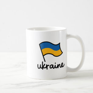 Mug Poteau de drapeau à signature ukrainienne - Ukrain