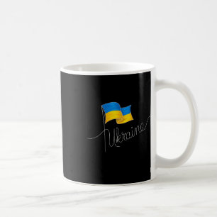 Mug Poteau de drapeau à signature ukrainienne - Ukrain