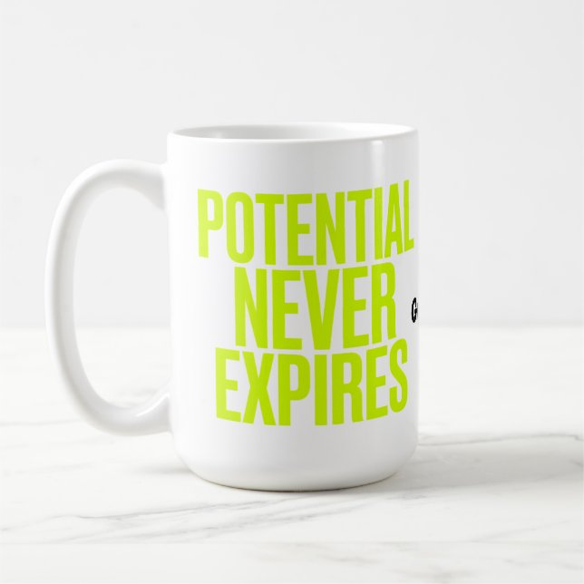 Mug Potentiel n'expire jamais Mentalité de Croissance  (Gauche)