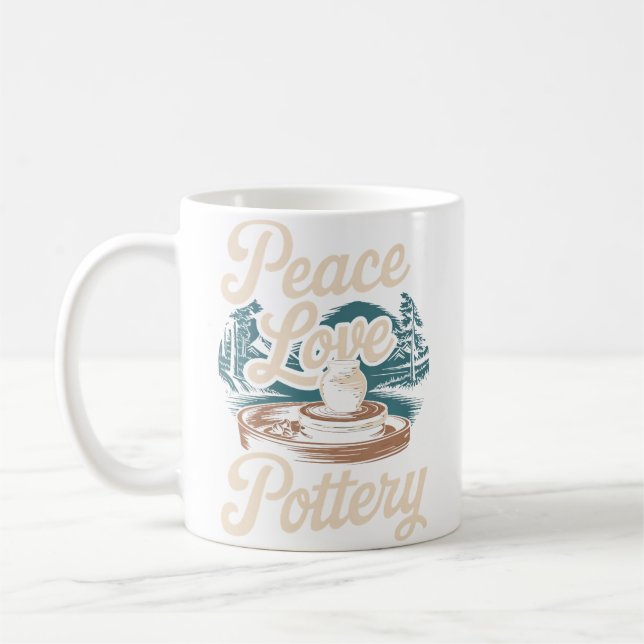 Mug Poterie Amour Paix (Gauche)
