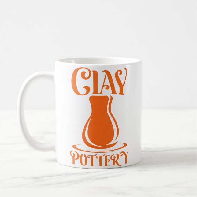 Mug Poterie Rétro en Argile (Gauche)