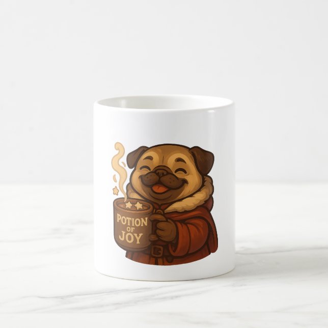 Mug Potion de Joie Art Pug | Conception de chien de No (Centre)