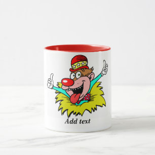 Mug Pouce vers le haut, amusant MODÈLE clown,