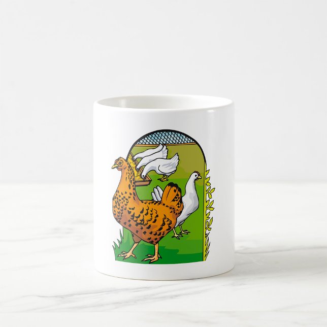 Mug Poulailler de poulets frais de la ferme Scène de c (Créateur téléchargé)