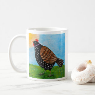 Mug Poule avec collier ensoleillé personnalisé 