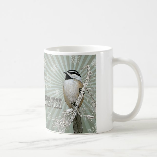 Mug poule d'hiver vintage moderne (Droite)