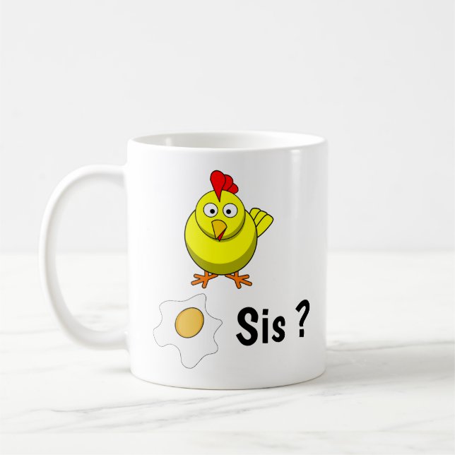 Mug Poule reconnaît l'œuf de sa sœur (Gauche)