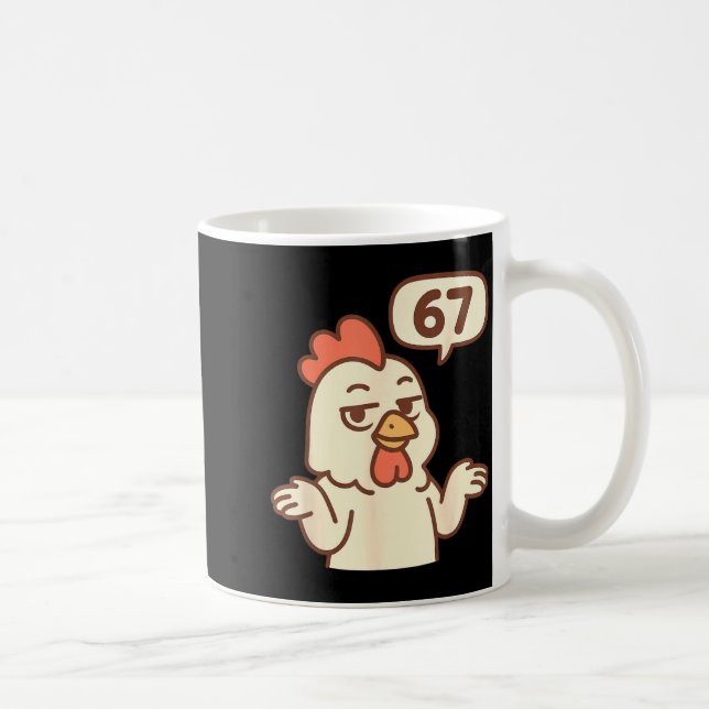 Mug Poulet 67 Mème Six Sept Drôle Gen Alpha  (Droite)