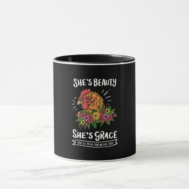 Mug Poulet - Beauté d'elle Sa grâce (Centre)