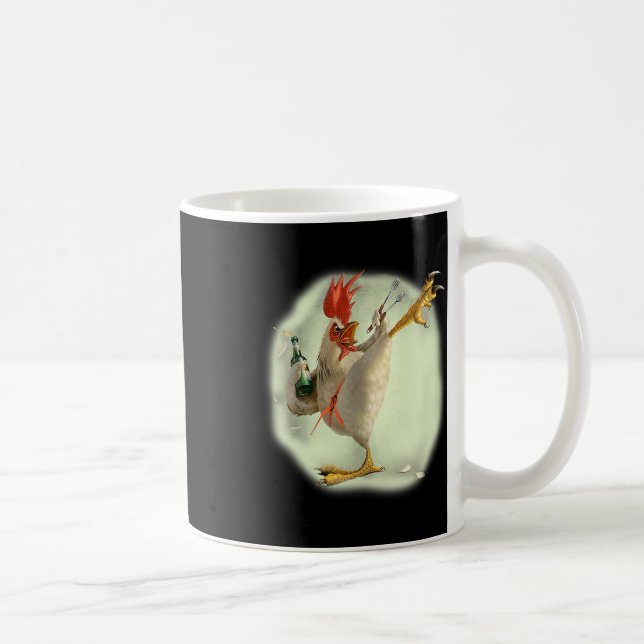 Mug Poulet Bière Karate Kick Cool Poulet Drôle Chicke (Droite)