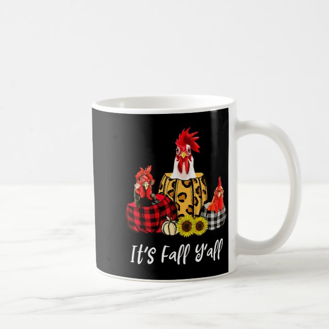 Mug Poulet C'est l'automne vous tous Léopard Citrouill (Droite)