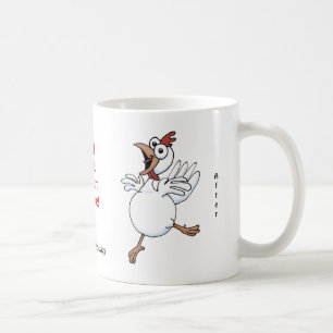 Mug Poulet de bande dessinée, "je sens la volaille