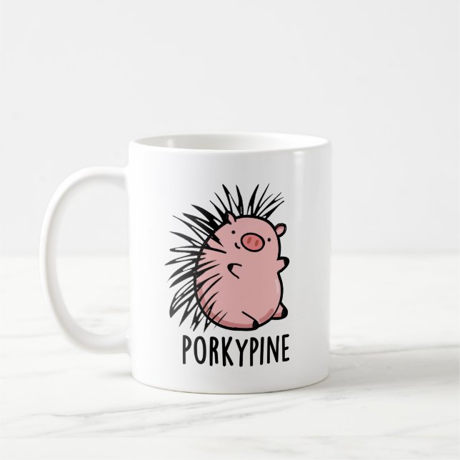 Mug Poulet de porc-pin drôle Porcupine Poulet de porc (Gauche)