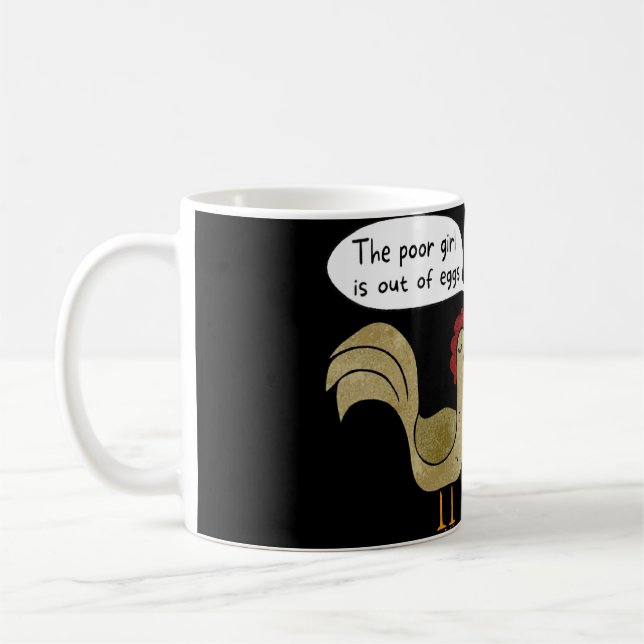 Mug Poulet de poulet Henopause Plaisanterie (Gauche)
