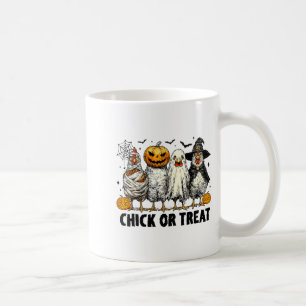 Mug Poulet drôle ou traiter Sorcière d'Halloween Poule