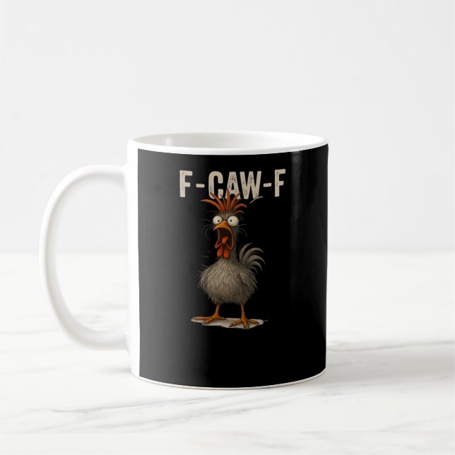 Mug Poulet F-Caw-F Rétro Classique (Gauche)