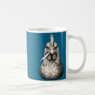 Mug Poulet fumant cigarette drôle Mème Génération Z Fe