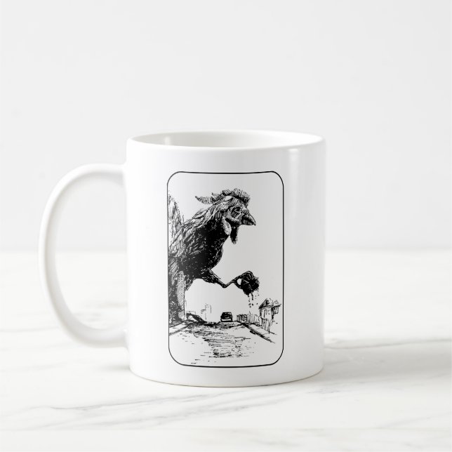 Mug Poulet géant traversant la ville (Gauche)