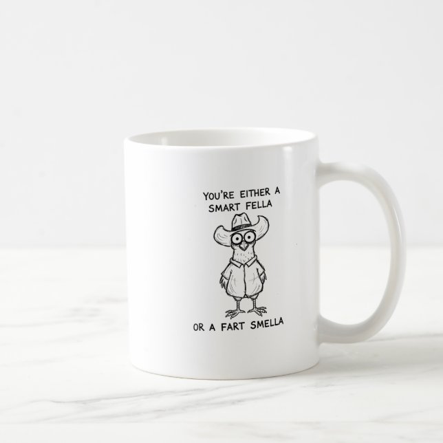 Mug Poulet laid cow-boy soit mec intelligent ou pet Sm (Droite)