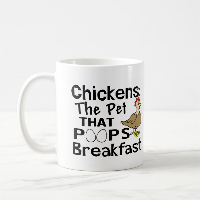 Mug Poulet l'animal qui fait le petit-déjeuner (Gauche)