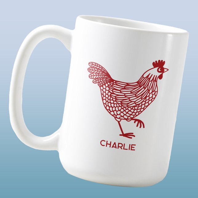 Mug Poulet personnalisé (Chicken hen poultry personalized coffee mug)