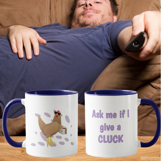 Mug Poulet Sarcastique – Demande-moi si je m'en fiche (Créateur téléchargé)
