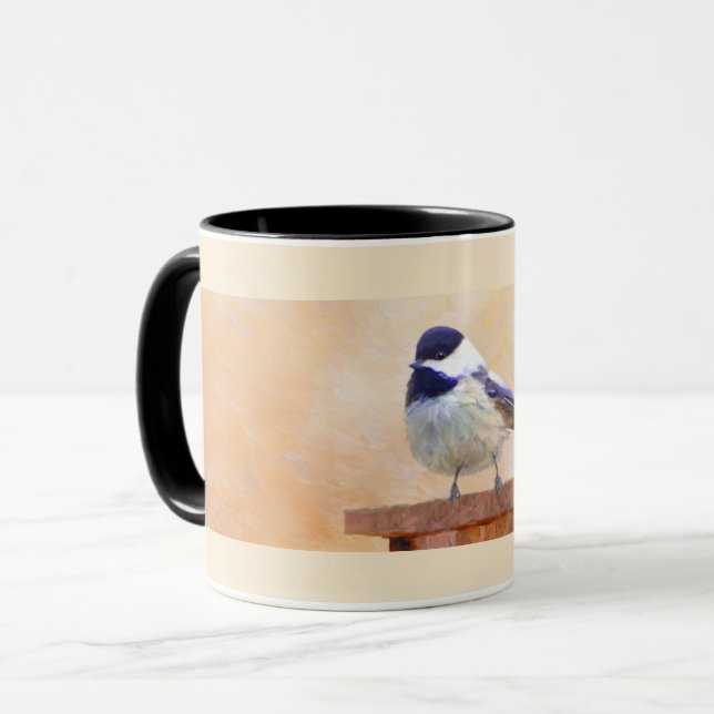 Mug Poulet sur la peinture d'oiseaux Art original (Devant gauche)