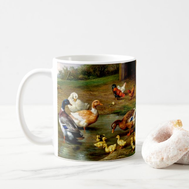 Mug Poulets Canards Et Canards À La Ferme (Avec donut)