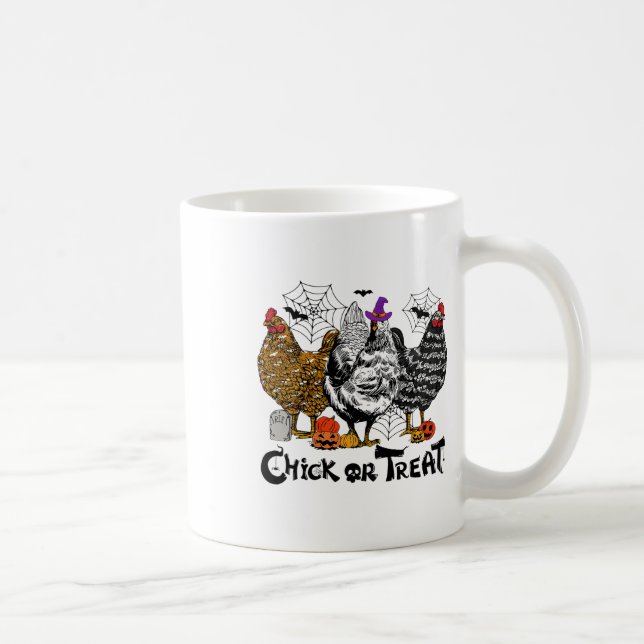 Mug Poulets D'Halloween Ou Treat Pum De Saison Éffraya (Droite)