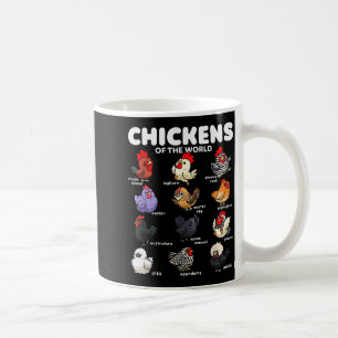 Mug Poulets du monde dessins animés drôles de races de