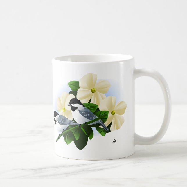 Mug Poulets et fleurs de Dogwood (Droite)