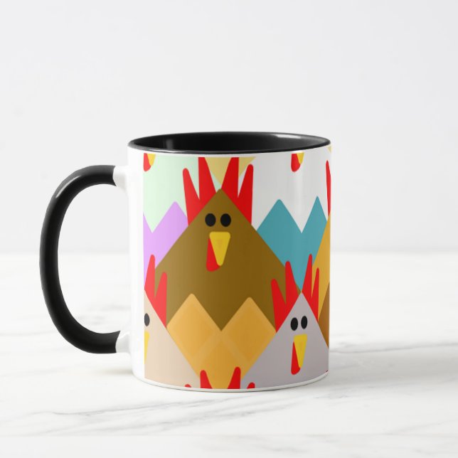 Mug Poulets inspirés par les courtepointes (Gauche)