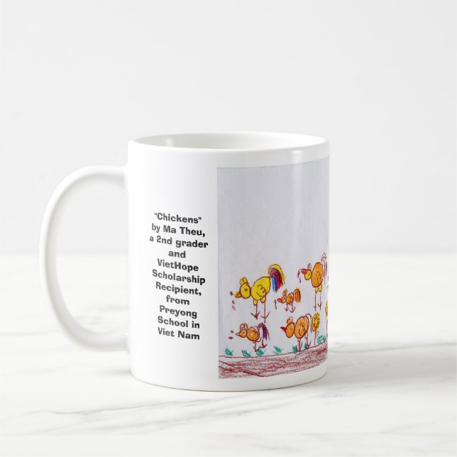 Mug "Poulets" par mA Theu, 2ème niveleuse (Gauche)